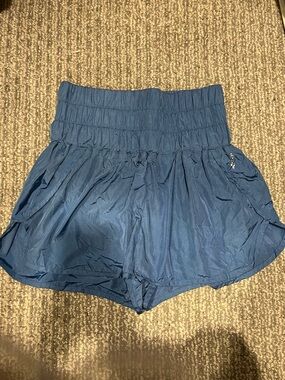 FP Movement by Free People High-Waist Blue Athletic Shorts